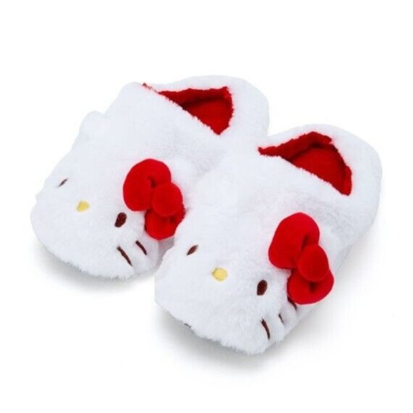 Sanrio Hello Kitty Japanese Edition Women's Furry Slippers Fuzzy READ - Picture 1 of 6